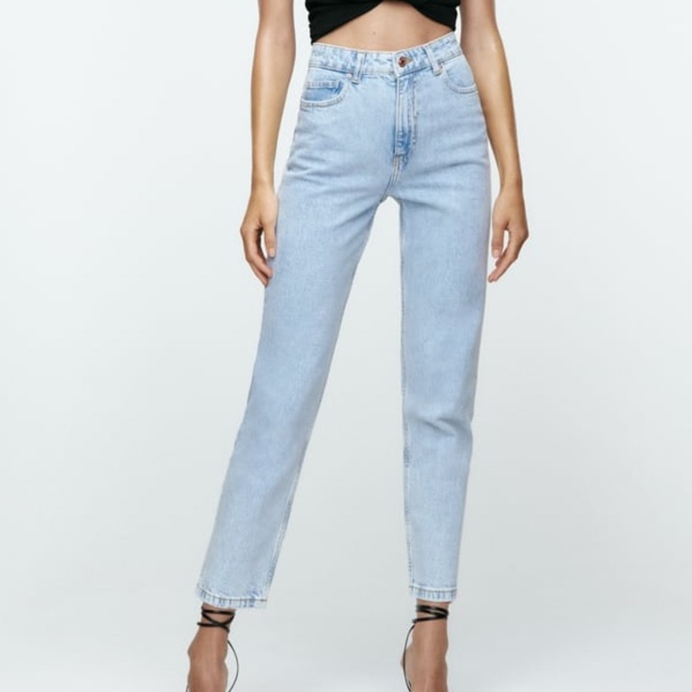 Zara High Rise Mom Jeans Sz 2‎